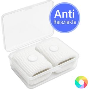 Solco - 2x Anti Misselijkheid Bandjes - Zeeziekte - Reisziekte - Anti Wagenziekte - Polsbandje - Wit