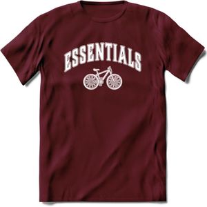 Bike EssentialsT-Shirt | Souvenirs Holland Kleding | Dames / Heren / Unisex Koningsdag shirt | Grappig Nederland Fiets Land Cadeau | - Burgundy - XXL