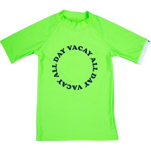 JUJA - UV-Zwemshirt met korte mouwen voor kinderen - High Visual - UPF50+ - Vacay all day - Neon lime - maat 158-164cm