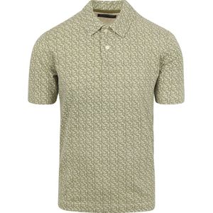 Marc O'Polo - Poloshirt Print Groen - Modern-fit - Heren Poloshirt Maat XXL