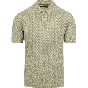 Marc O'Polo - Poloshirt Print Groen - Modern-fit - Heren Poloshirt Maat L