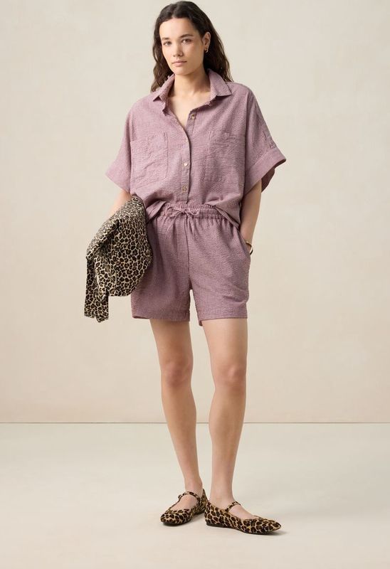 Sissy-Boy - Korte Broek - Donkerrood - Gestreept