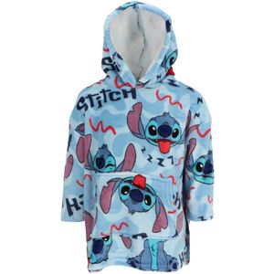 Lilo & Stitch Hoodiedeken - 3-6 Jaar - Polyester - Kinderen - Blauw