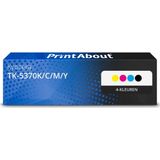 PrintAbout - TK-5370K/C/M/Y - Toner - 4-kleuren Multipack - Geschikt voor Kyocera