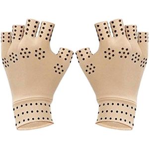1 Pair Half Finger Magnetic Therapy Gloves, Magnetic Arthritis Gloves