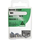 Deltafix - Moer Zeskant - RVS - 20 Stuks