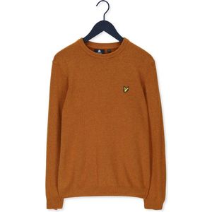 Lyle & Scott Crew Neck Lambswool Blend Jump Truien & Vesten Heren - Sweater - Hoodie - Vest- Oranje - Maat S