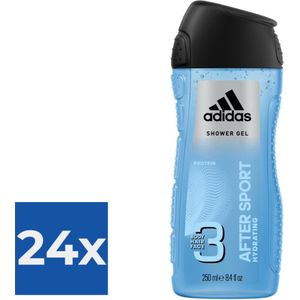 Adidas After Sport Hair & Body Douchegel - 250 ml - Voordeelverpakking 24 stuks