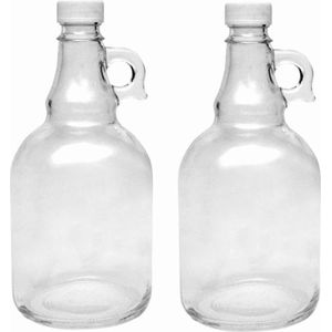 Eurostockdeals - Olie en Azijnfles - 1000ml - Inclusief schroefdeksel - 2 Stuks