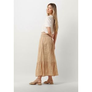 Ruby Tuesday Sali Long Skirt With Smock Waistband And Full Placket Rokken Dames - Zand - Maat 36