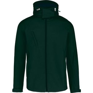 Kariban Heren softshell jas met afneembare capuchon K413 - Bottle Green - 3XL