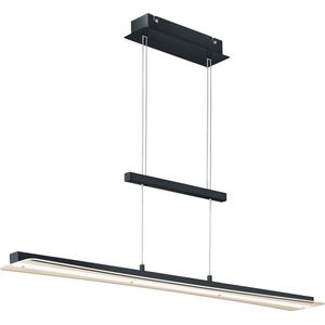 LED Hanglamp - Hangverlichting - Trion Sena - 18W - Aanpasbare Kleur - Rechthoek - Mat Zwart - Aluminium