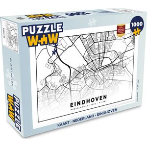 Puzzel Kaart - Nederland - Eindhoven - Legpuzzel - Puzzel 1000 stukjes volwassenen