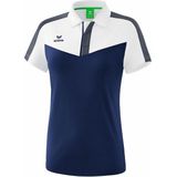 Erima Squad Polo Dames Wit- New Navy-Slate Grijs Maat 34