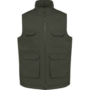 WK. Designed To Work Gewatteerd unisex gilet in polykatoen met veel zakken WK607 - Dark Khaki - XXL