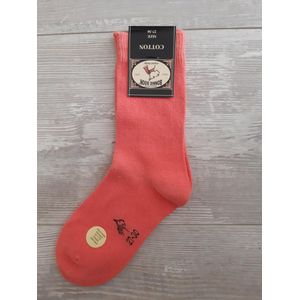 Bonnie Doon Basic Sokken Dames Roze maat 36/42 - 2 paar - Basis Katoenen Sok - Gladde Naden - Brede Boord - Uitstekend Draagcomfort - Perfecte Pasvorm - 2-pack - Multipack - Effen - Knal Roze - Watermeloen - Watermelon - OL834222.390