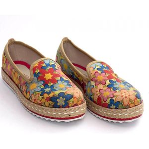 Goby - Floral Dream - Dames Sneakers - Handgemaakt Vegan Leer