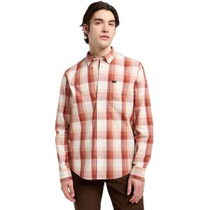 Lee - Button Down - Overhemd - Rood - Lange Mouwen
