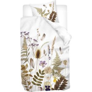 Snoozing - Arira - Dekbedovertrek - Wit - Eenpersoons - 140x200/220 cm