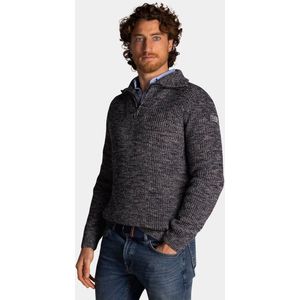 NZA - Blauwe katoenen half zip trui
