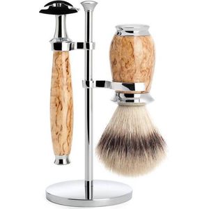 MÜHLE -Scheerset Purist Masterbirke-Safety Razor -Silvertip Fibre (Syntetisch)