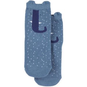 Trixie Sokken 2-pack - Mrs. Elephant Maat 16/18 - Zachte Kinderkousen - Voor Meisjes en Jongens - Blauw