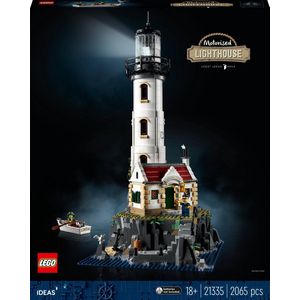 LEGO Ideas Gemotoriseerde vuurtoren met Lichtjes, Modelbouwset voor Volwassenen - 21335