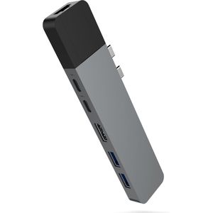 HYPER USB-C Docking Station - Apple - Power Delivery - Grijs