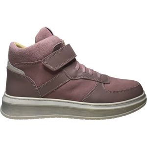 Naturino - Otzar - mt 40 - elastiek /velcro effen hoge lederen sneakers - roze