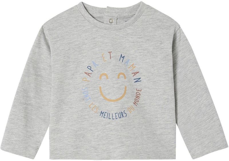 Vertbaudet - T-shirt - Baby - Geplaatste Print - Lange Mouwen