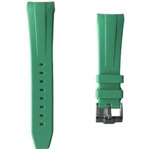 22mm Curved rubber strap Green Blancpain x Swatch - Gebogen rubber horloge band