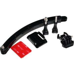Helm houder arm + 3M plakker + Buckle voor GoPro Hero 3/3+/4 actioncam