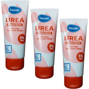 Bevola Handcrème met 5% Ureum | 3x 100 ml Multipack - Handcrème voor zeer droge handen - Urea Handcrème - Handcrème met Panthenol & Sheabutter