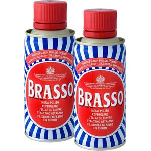 Brasso Koperpoets Poetsmiddel voor Koperglans - 2x 175 ml - Voordeelverpakking