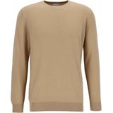 Profuomo - Slim Fit Trui - Donkerbeige - 100% Wol