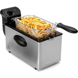 Elektrische friteuse met olie - Semi-pro friteuse FR 2264 CB - 3 L - Zwart en RVS