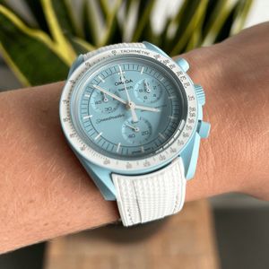 MoonSwatch horlogebandje - Wit Tailor Fit - Rubber Watch Strap