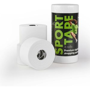 FASCIQ® Athletic Sport Tape - 3 rollen: 5 cm x 41,1 m - Sporttape - Strappel Tape- Witte Sporttape