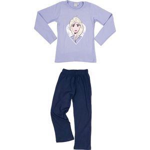 Disney Frozen Pyjama - Elsa - Katoen - Lila/navy - Maat 110/116