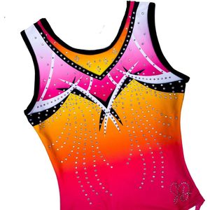 Sparkle&Dream Turnpakje Jade Neon - INT maat 110/116 - Gympakje voor turnen, acro, trampoline en gymnastiek.