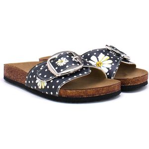 GOBY Clogs met Bloemenprint – Handgemaakt – Premium Kwaliteit – Maat 41
