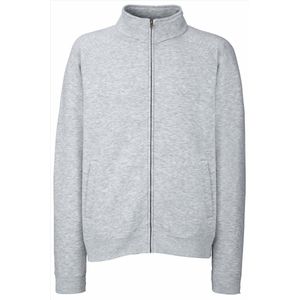 Fruit of the Loom - Premium Sweater met Rits - Grijs - M