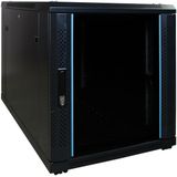 DSIT 12U mini serverkast met glazen deur 600x1000x720mm (BxDxH) - serverbehuizing - serverrack - 19 inch