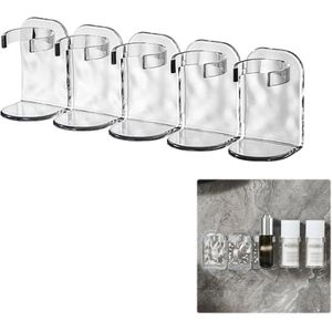 Row Wall Shelf - Plastic Self Adhesive Wall Shelf - Home Decor - Parallel Corrugated Rack - Die Free Wall Hooks - Wall Organizer for Bathroom