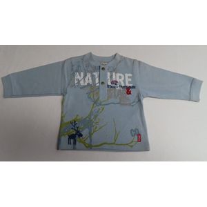 Trui - T-Shirt met lange mouw - Jongen - Bleek blauw - Nature 6 maand 68