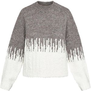 SisterS point Trui Lipsa Pu 18939 Brown/cream Dames Maat - S