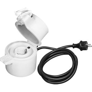 LEDVANCE Smart Socket voor buiten met Bluetooth-technologie, geïntegreerde conventionele apparaten in uw Smart Home, compatibel met Alexa en Google Voice Control, IP44, Smart + BT Outdoor Plug, 1-Pack