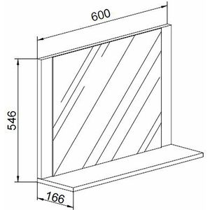 VCM Badkamer Spiegel Wandspiegel Ophangen Spiegel Badkamer Lendas Shelf Badkamer Spiegel Wandspiegel Ophangen Spiegel Badkamer Lendas Shelf