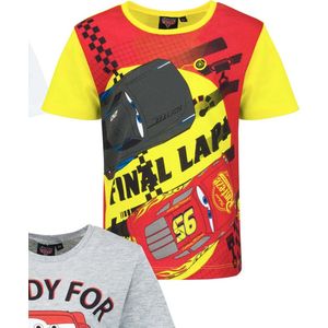 Disney Cars Shirt - Final Lap - Geel - Maat 122/128 (8 jaar)