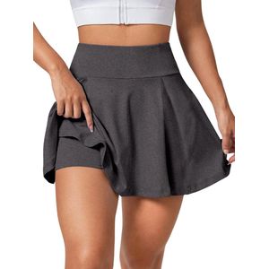 Livano Rokje Dames - Korte - Korte Broek - Wandelrok - Legging - Donkergrijs - XXL